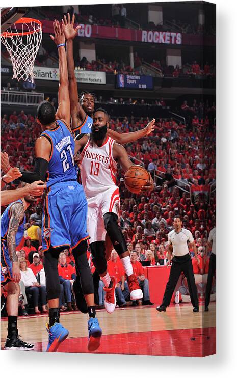 James Harden Canvas Print featuring the photograph James Harden #45 by Bill Baptist