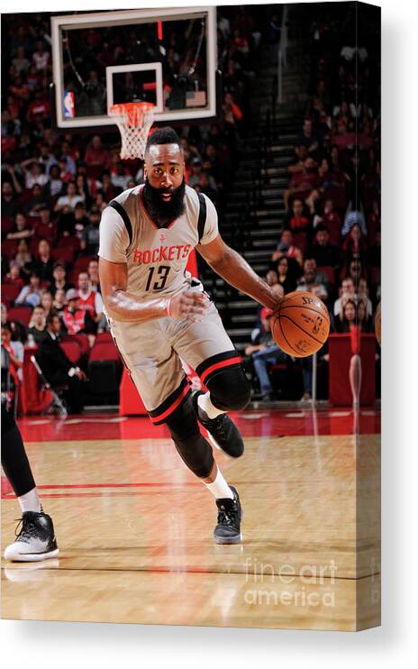 James Harden Canvas Print featuring the photograph James Harden #47 by Bill Baptist