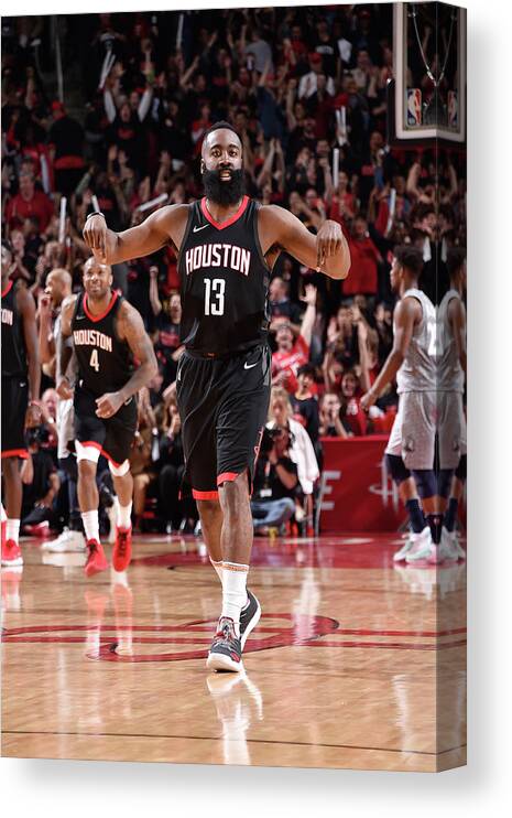 Playoffs Canvas Print featuring the photograph James Harden by Bill Baptist