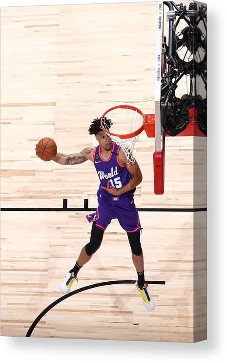 Brandon Clarke Canvas Print featuring the photograph 2020 NBA All-Star - Rising Stars Game by Nathaniel S. Butler