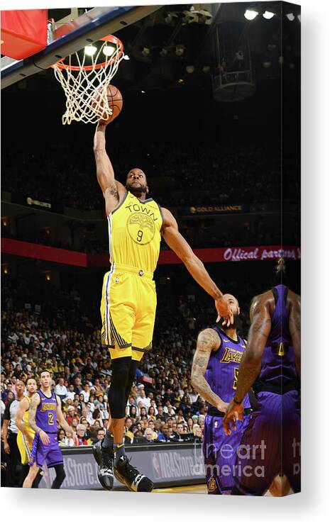 Nba Pro Basketball Canvas Print featuring the photograph Andre Iguodala by Noah Graham