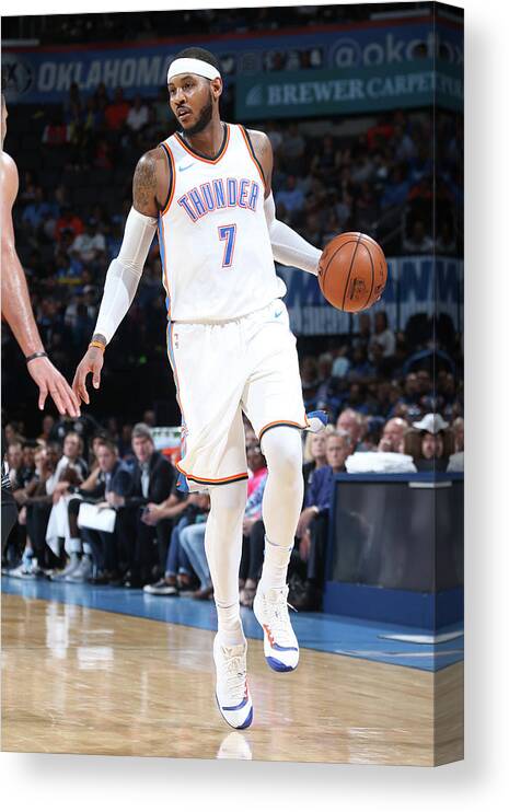 Carmelo Anthony Canvas Print featuring the photograph Carmelo Anthony #5 by Layne Murdoch