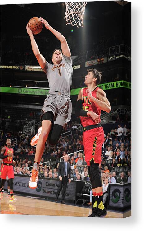 Devin Booker Canvas Print featuring the photograph Devin Booker #5 by Barry Gossage
