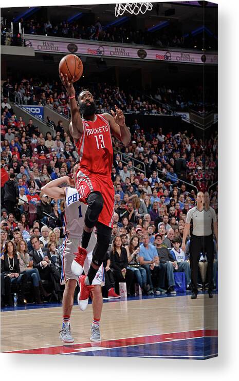 James Harden Canvas Print featuring the photograph James Harden by David Dow
