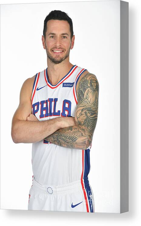 Media Day Canvas Print featuring the photograph J.j. Redick by Jesse D. Garrabrant