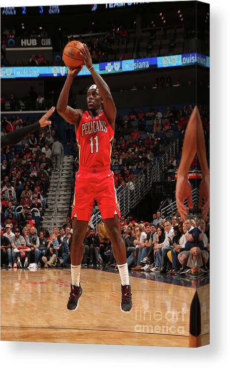 Smoothie King Center Canvas Print featuring the photograph Jrue Holiday by Layne Murdoch Jr.