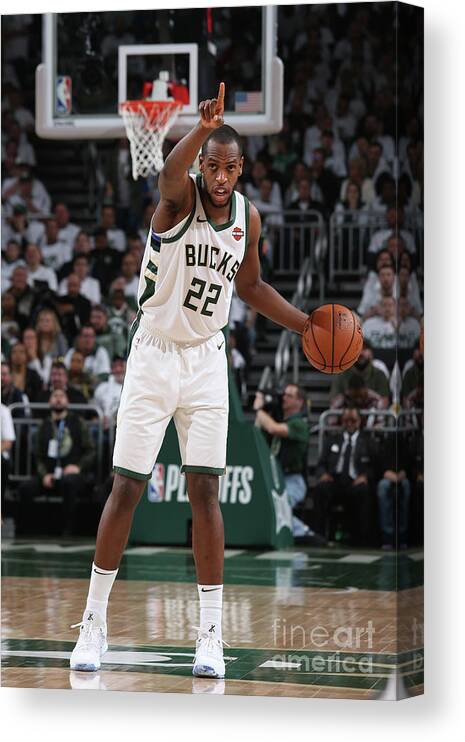 Playoffs Canvas Print featuring the photograph Khris Middleton by Gary Dineen