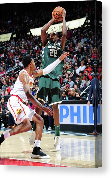 Khris Middleton Canvas Print featuring the photograph Khris Middleton #5 by Scott Cunningham