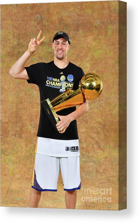 Playoffs Canvas Print featuring the photograph Klay Thompson by Jesse D. Garrabrant