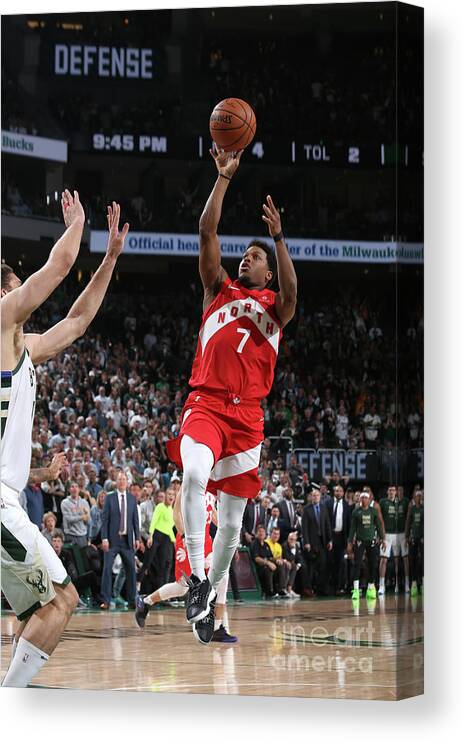 Nba Pro Basketball Canvas Print featuring the photograph Kyle Lowry by Gary Dineen