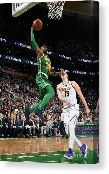 Nba Pro Basketball Canvas Print featuring the photograph Marcus Smart by Brian Babineau