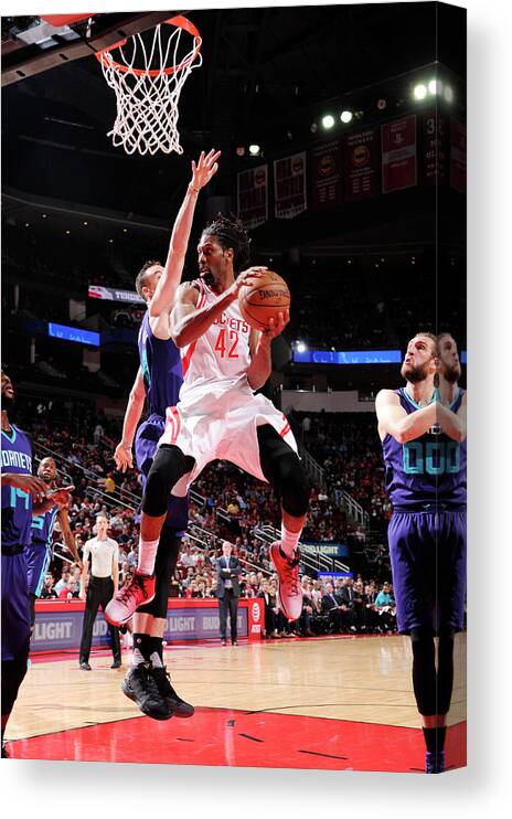 Nba Pro Basketball Canvas Print featuring the photograph Nene Hilario by Bill Baptist