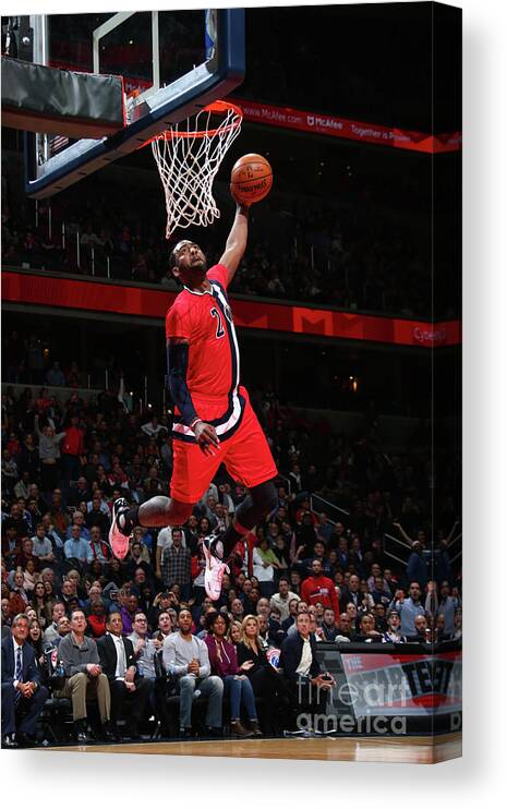 Nba Pro Basketball Canvas Print featuring the photograph John Wall by Ned Dishman