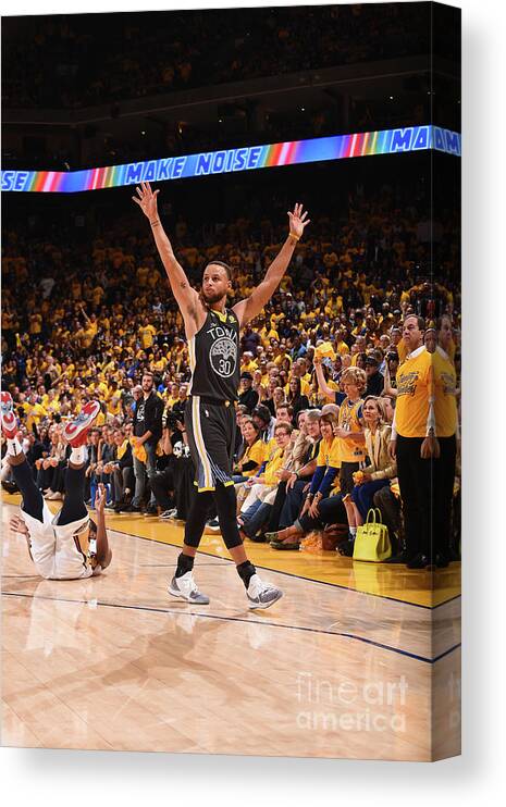 Stephen Curry Canvas Print featuring the photograph Stephen Curry #51 by Noah Graham