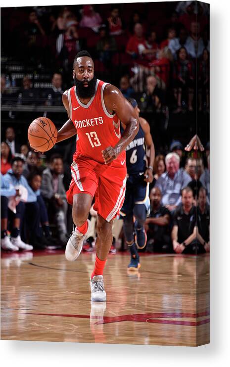 James Harden Canvas Print featuring the photograph James Harden #55 by Bill Baptist