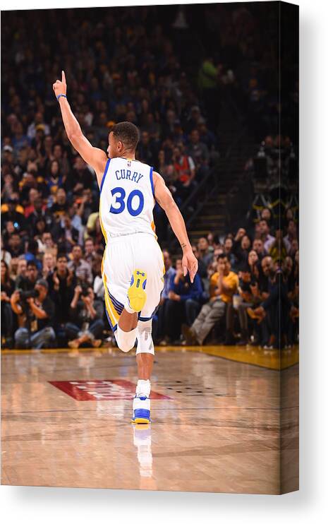Stephen Curry Canvas Print featuring the photograph Stephen Curry #56 by Noah Graham