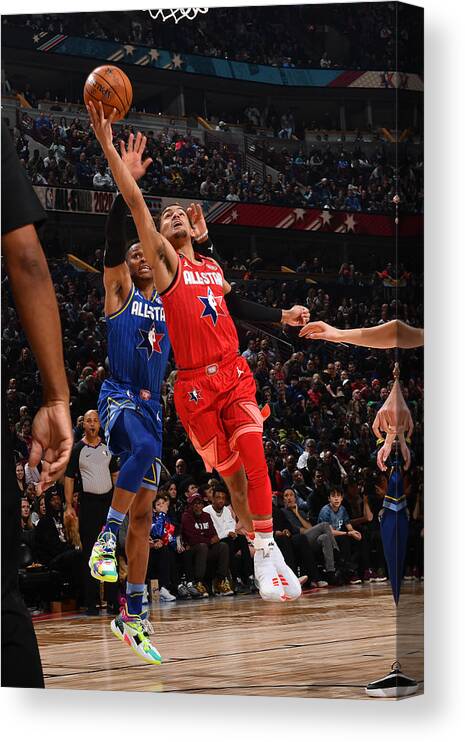 Trae Young Canvas Print featuring the photograph 69th NBA All-Star Game by Jesse D. Garrabrant