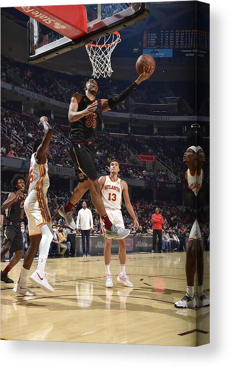 Nba Pro Basketball Canvas Print featuring the photograph Atlanta Hawks v Cleveland Cavaliers by David Liam Kyle