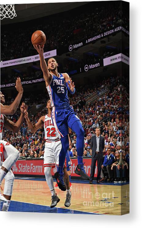 Ben Simmons Canvas Print featuring the photograph Ben Simmons by David Dow