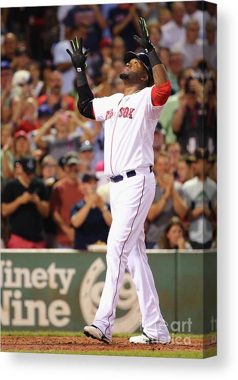 People Canvas Print featuring the photograph David Ortiz by Maddie Meyer