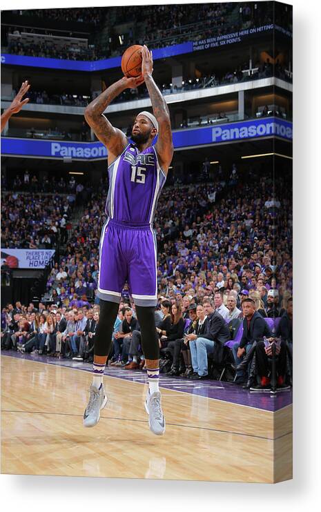 Demarcus Cousins Canvas Print featuring the photograph Demarcus Cousins by Rocky Widner