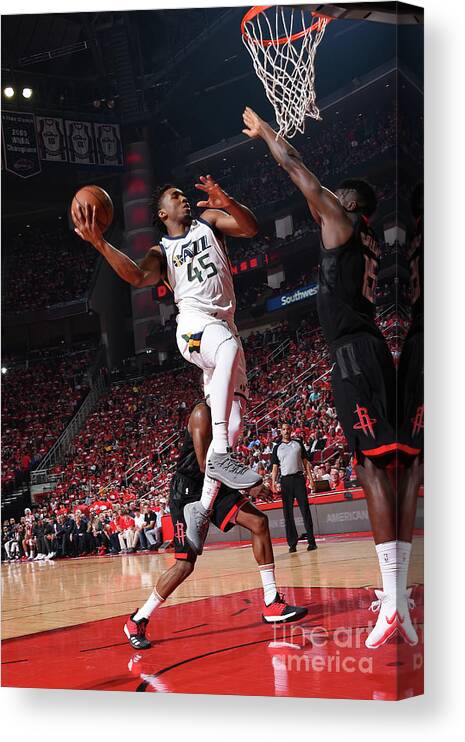 Donovan Mitchell Canvas Print featuring the photograph Donovan Mitchell by Andrew D. Bernstein