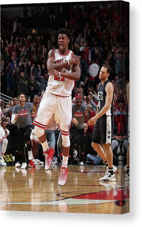 Nba Pro Basketball Canvas Print featuring the photograph Jimmy Butler by Gary Dineen