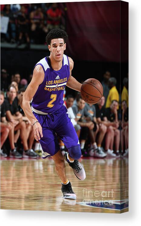 Lonzo Ball Canvas Print featuring the photograph Lonzo Ball #6 by Garrett Ellwood