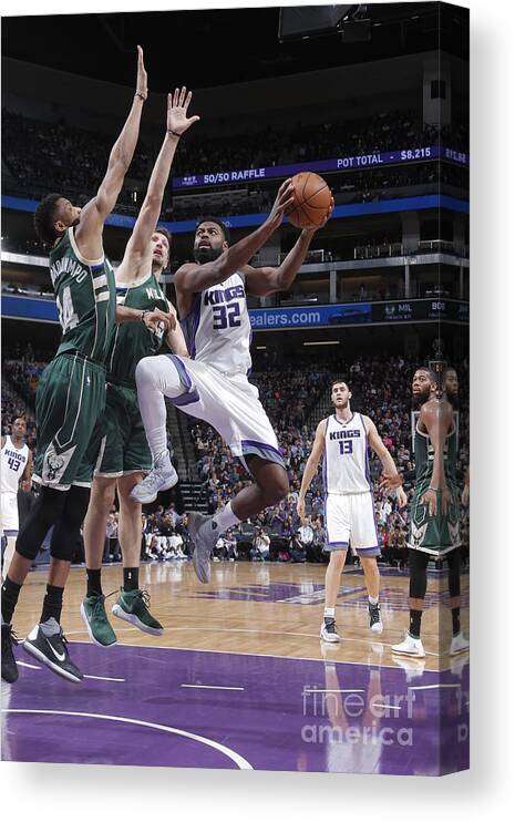 Tyreke Evans Canvas Print featuring the photograph Tyreke Evans by Rocky Widner