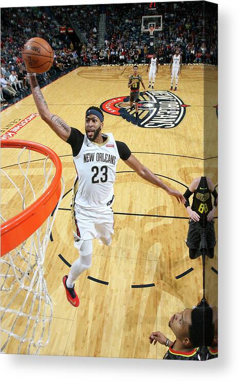 Smoothie King Center Canvas Print featuring the photograph Anthony Davis by Layne Murdoch
