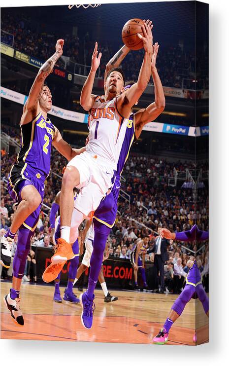Devin Booker Canvas Print featuring the photograph Devin Booker #7 by Barry Gossage