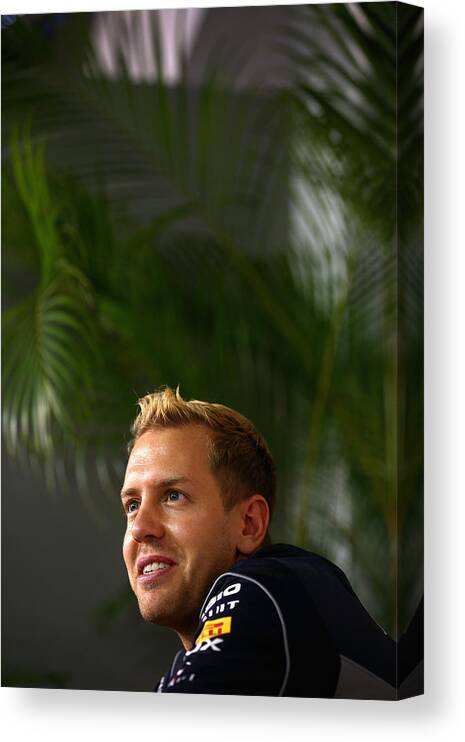 One Man Only Canvas Print featuring the photograph F1 Grand Prix of Singapore - Previews #7 by Clive Mason