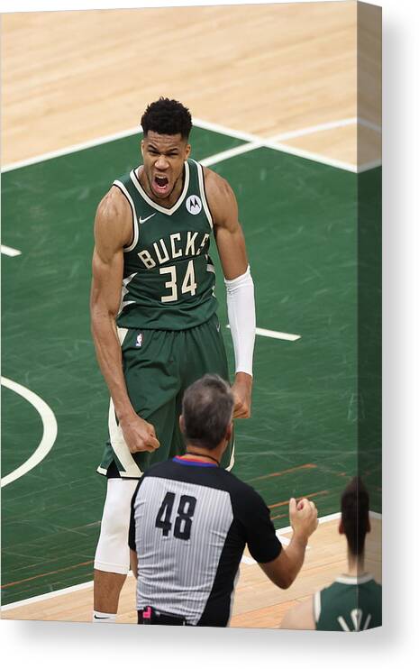Playoffs Canvas Print featuring the photograph Giannis Antetokounmpo by Joe Murphy
