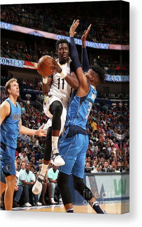 Jrue Holiday Canvas Print featuring the photograph Jrue Holiday #7 by Layne Murdoch