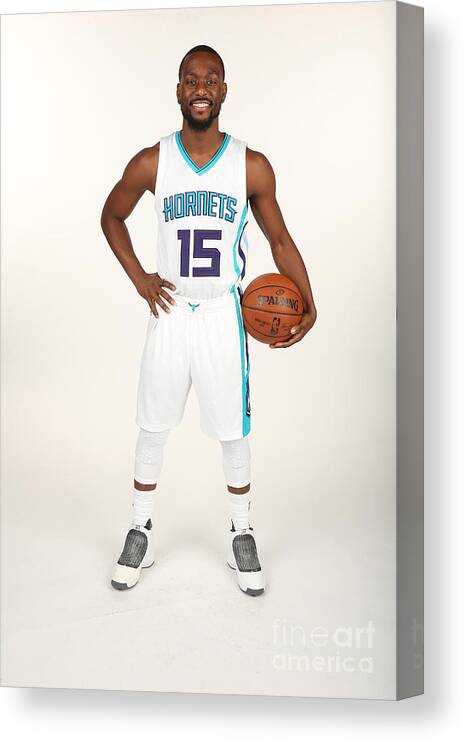 Media Day Canvas Print featuring the photograph Kemba Walker #7 by Kent Smith