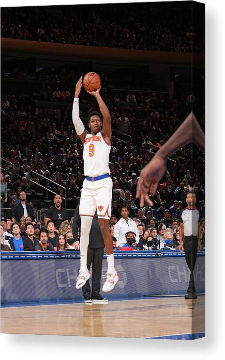 Rj Barrett Canvas Print featuring the photograph Orlando Magic v New York Knicks #7 by Jesse D. Garrabrant