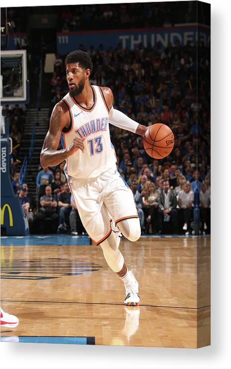 Sports Ball Canvas Print featuring the photograph Paul George by Layne Murdoch