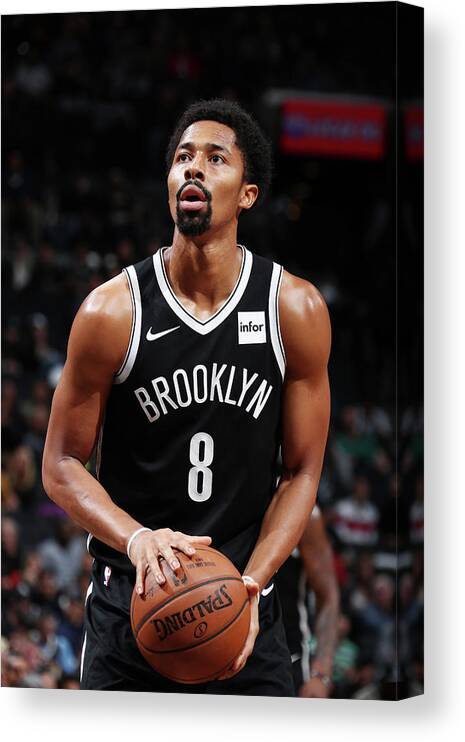 Nba Pro Basketball Canvas Print featuring the photograph Spencer Dinwiddie #7 by Nathaniel S. Butler