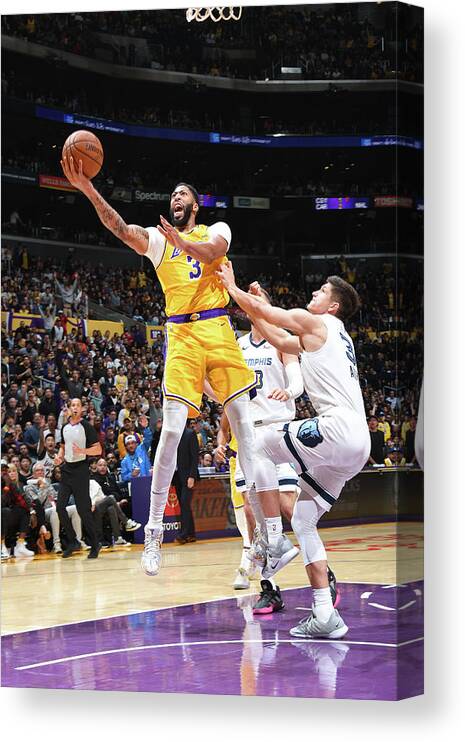 Nba Pro Basketball Canvas Print featuring the photograph Anthony Davis by Andrew D. Bernstein