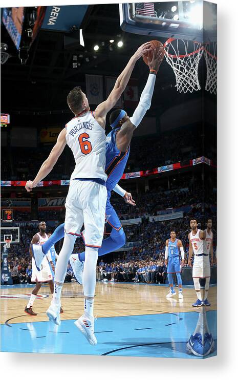 Nba Pro Basketball Canvas Print featuring the photograph Carmelo Anthony by Layne Murdoch