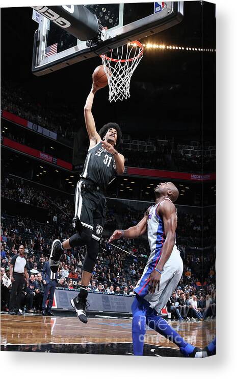 Jarrett Allen Canvas Print featuring the photograph Jarrett Allen #8 by Nathaniel S. Butler