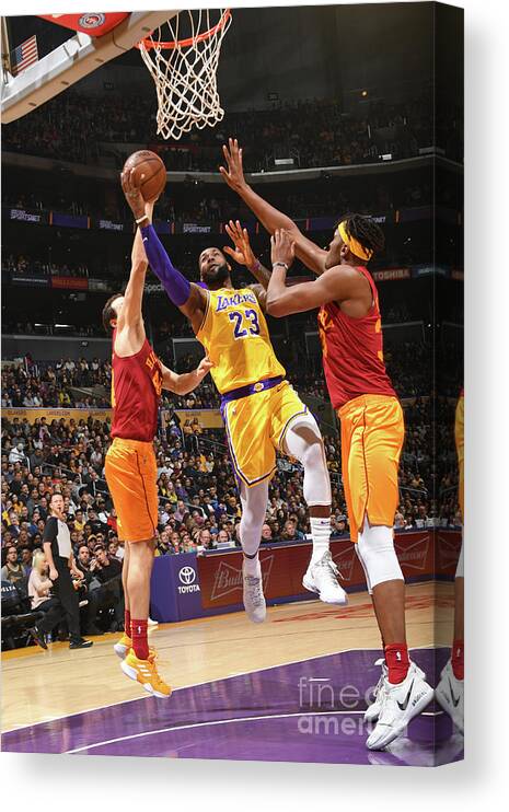 Lebron James Canvas Print featuring the photograph Lebron James #8 by Andrew D. Bernstein