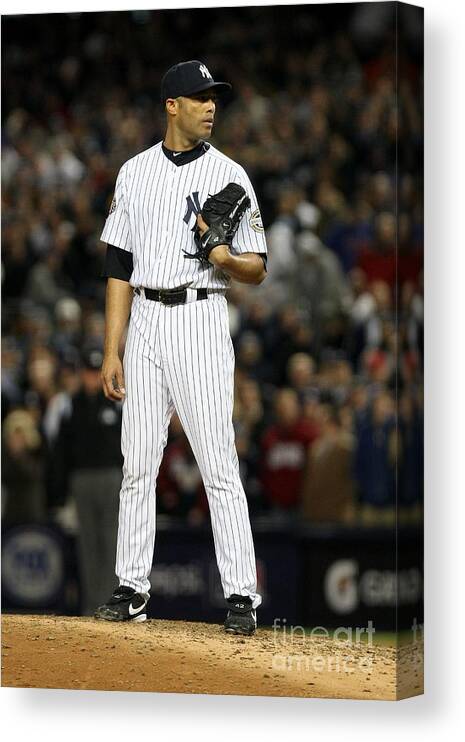 American League Baseball Canvas Print featuring the photograph Mariano Rivera #8 by Nick Laham