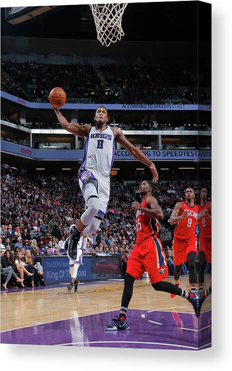 Nba Pro Basketball Canvas Print featuring the photograph Rudy Gay by Rocky Widner