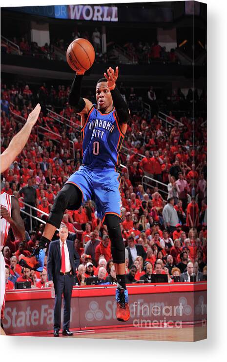 Playoffs Canvas Print featuring the photograph Russell Westbrook by Bill Baptist