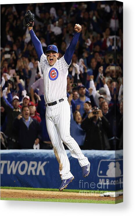 People Canvas Print featuring the photograph Anthony Rizzo by Jonathan Daniel