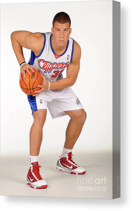 Media Day Canvas Print featuring the photograph Blake Griffin by Andrew D. Bernstein