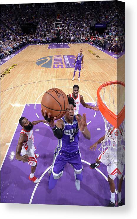 De'aaron Fox Canvas Print featuring the photograph De'aaron Fox #9 by Rocky Widner