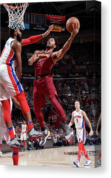 Nba Pro Basketball Canvas Print featuring the photograph Derrick Rose by David Liam Kyle