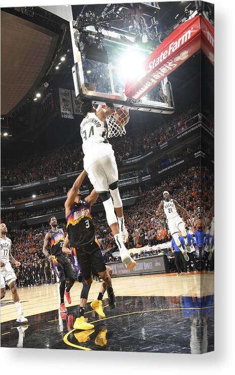 Playoffs Canvas Print featuring the photograph Giannis Antetokounmpo by Andrew D. Bernstein